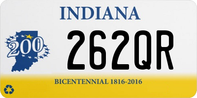 IN license plate 262QR