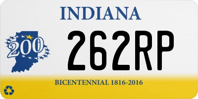 IN license plate 262RP