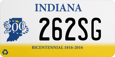 IN license plate 262SG