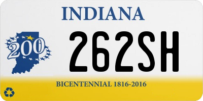 IN license plate 262SH