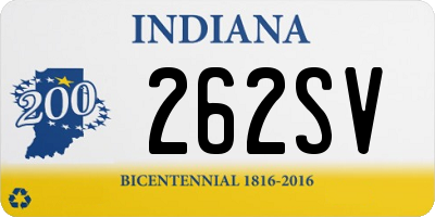 IN license plate 262SV