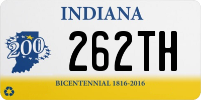 IN license plate 262TH