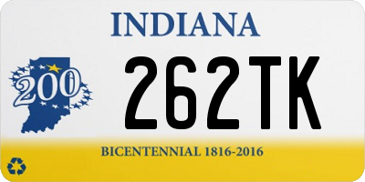 IN license plate 262TK