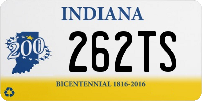 IN license plate 262TS