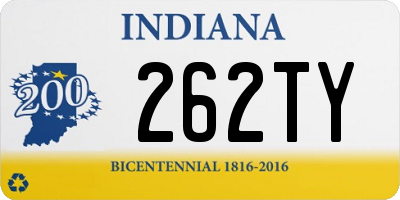 IN license plate 262TY