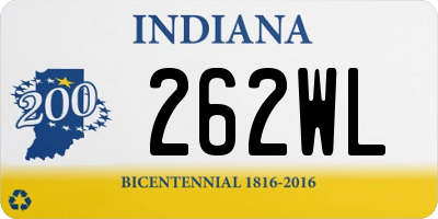 IN license plate 262WL