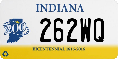 IN license plate 262WQ