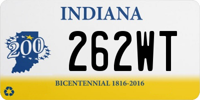 IN license plate 262WT