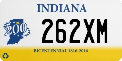 IN license plate 262XM