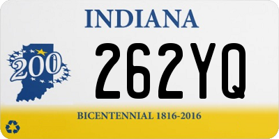 IN license plate 262YQ