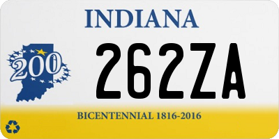 IN license plate 262ZA