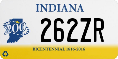 IN license plate 262ZR