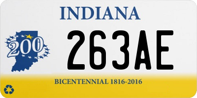 IN license plate 263AE