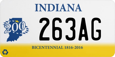 IN license plate 263AG