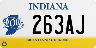 IN license plate 263AJ