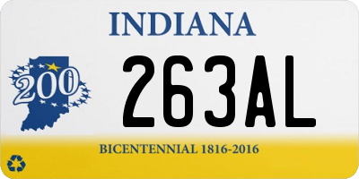 IN license plate 263AL