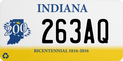 IN license plate 263AQ