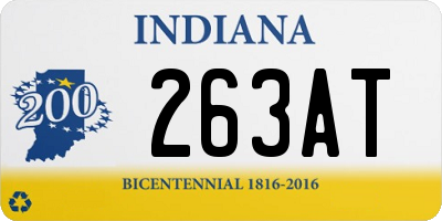 IN license plate 263AT