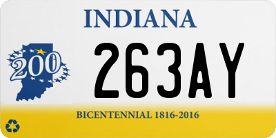 IN license plate 263AY