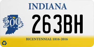 IN license plate 263BH