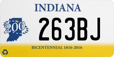 IN license plate 263BJ