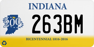 IN license plate 263BM