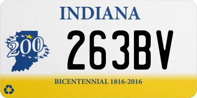 IN license plate 263BV