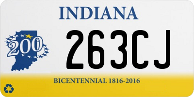 IN license plate 263CJ