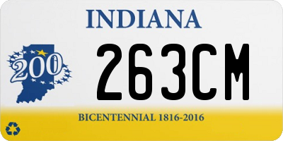 IN license plate 263CM