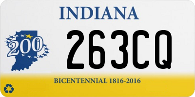 IN license plate 263CQ