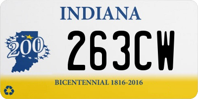 IN license plate 263CW