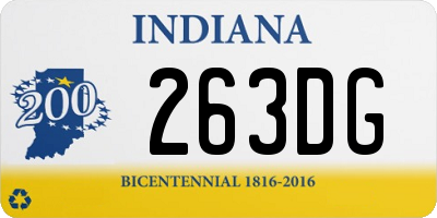 IN license plate 263DG