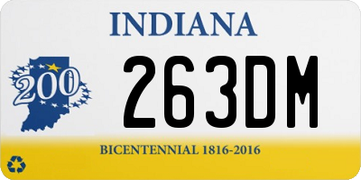 IN license plate 263DM