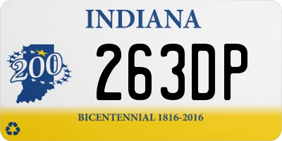 IN license plate 263DP