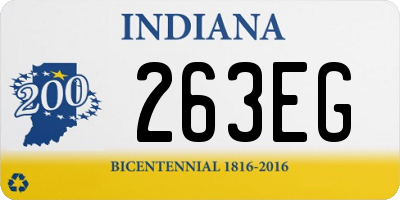 IN license plate 263EG