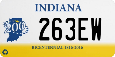 IN license plate 263EW