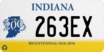 IN license plate 263EX