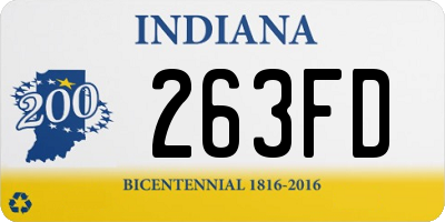 IN license plate 263FD