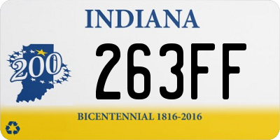 IN license plate 263FF