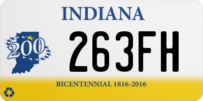 IN license plate 263FH