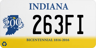 IN license plate 263FI