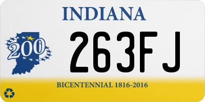 IN license plate 263FJ