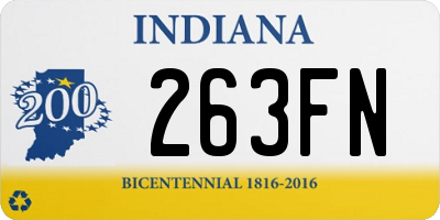 IN license plate 263FN