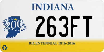 IN license plate 263FT