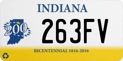 IN license plate 263FV