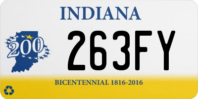 IN license plate 263FY