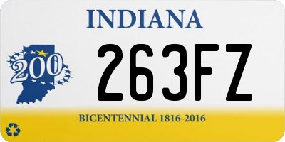 IN license plate 263FZ