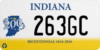 IN license plate 263GC