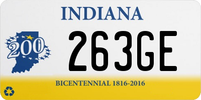 IN license plate 263GE