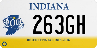 IN license plate 263GH